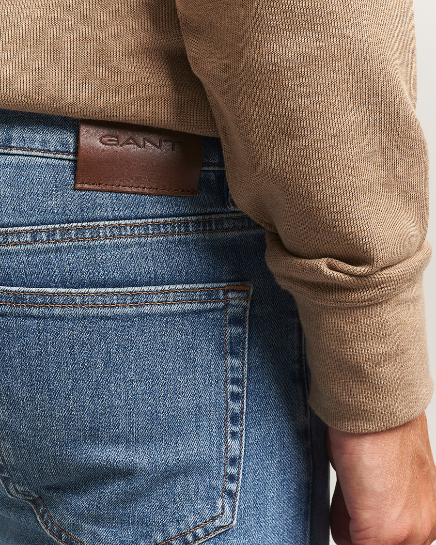 Uomini | Jeans | Gant | Regular Fit Jeans Mid Blue Worn In