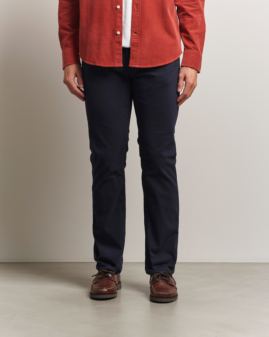 Uomini | Pantaloni | Gant | Regular Fit Moleskin 5-Pocket Trousers Evening Blue