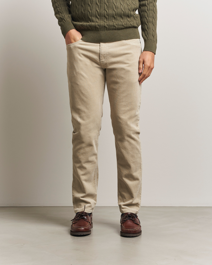 Uomini | Pantaloni | Gant | Cord 5-Pocket Jeans Greige