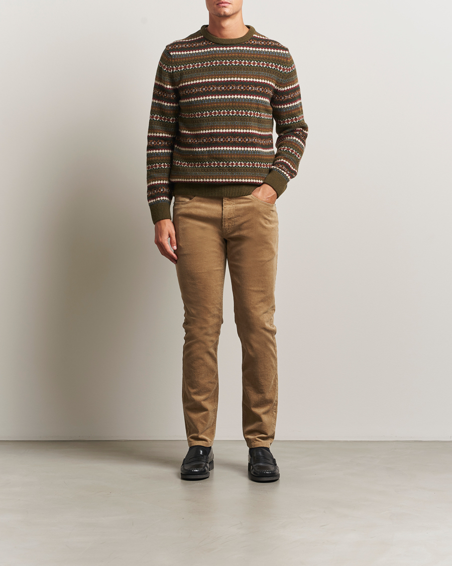 Uomini | Pantaloni | Gant | Cord 5-Pocket Jeans Light Taupe