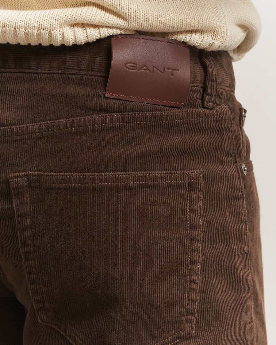 Uomini | Pantaloni | GANT | Cord 5-Pocket Jeans Rich Brown