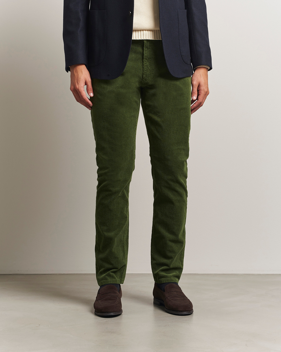 Uomini | Pantaloni | Gant | Cord 5-Pocket Jeans Country Green