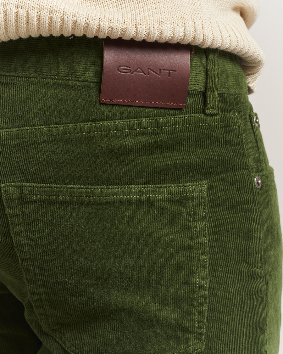 Uomini | Pantaloni | Gant | Cord 5-Pocket Jeans Country Green