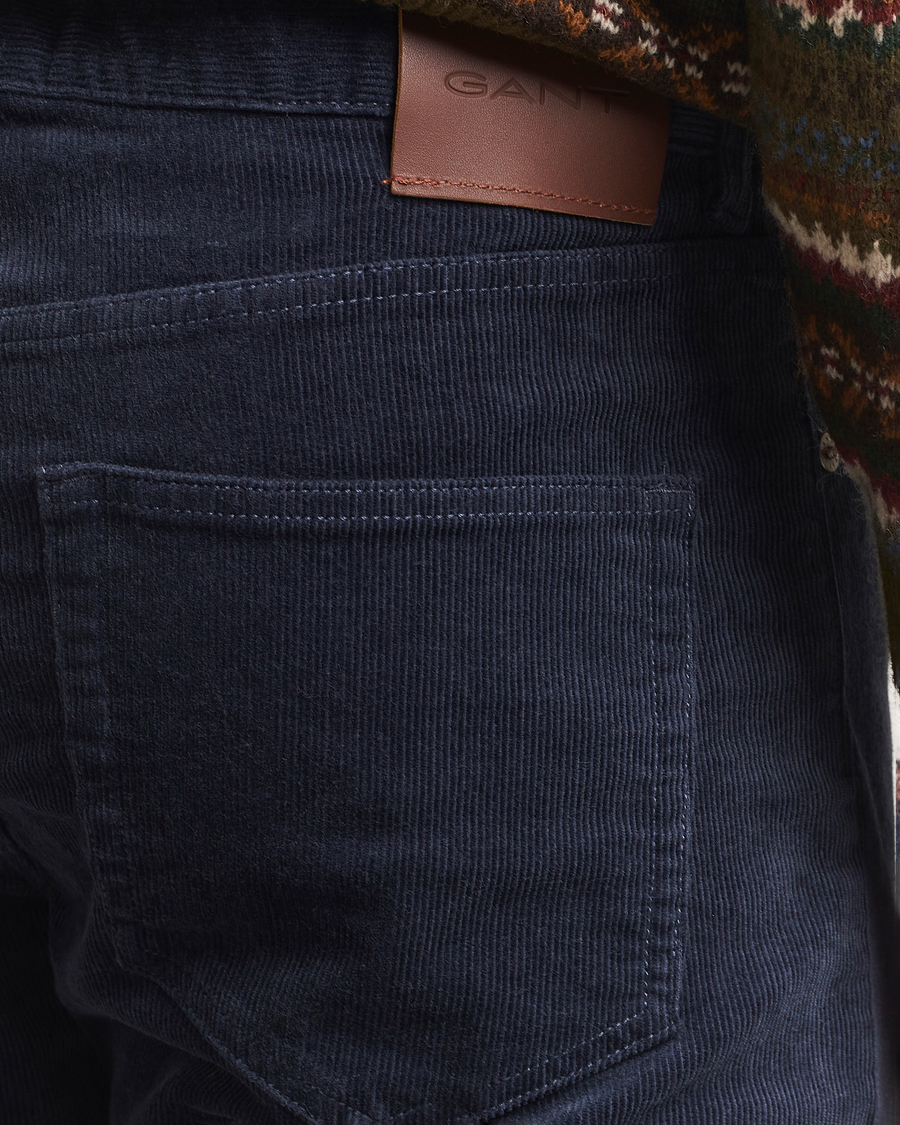 Uomini | Pantaloni | Gant | Cord 5-Pocket Jeans Evening Blue