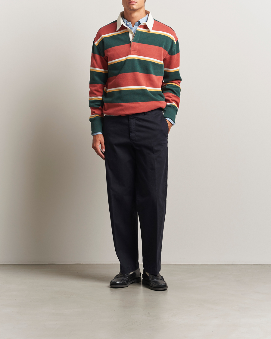Uomini | Maglieria | GANT | Striped Heavy Rugger Modern Rust