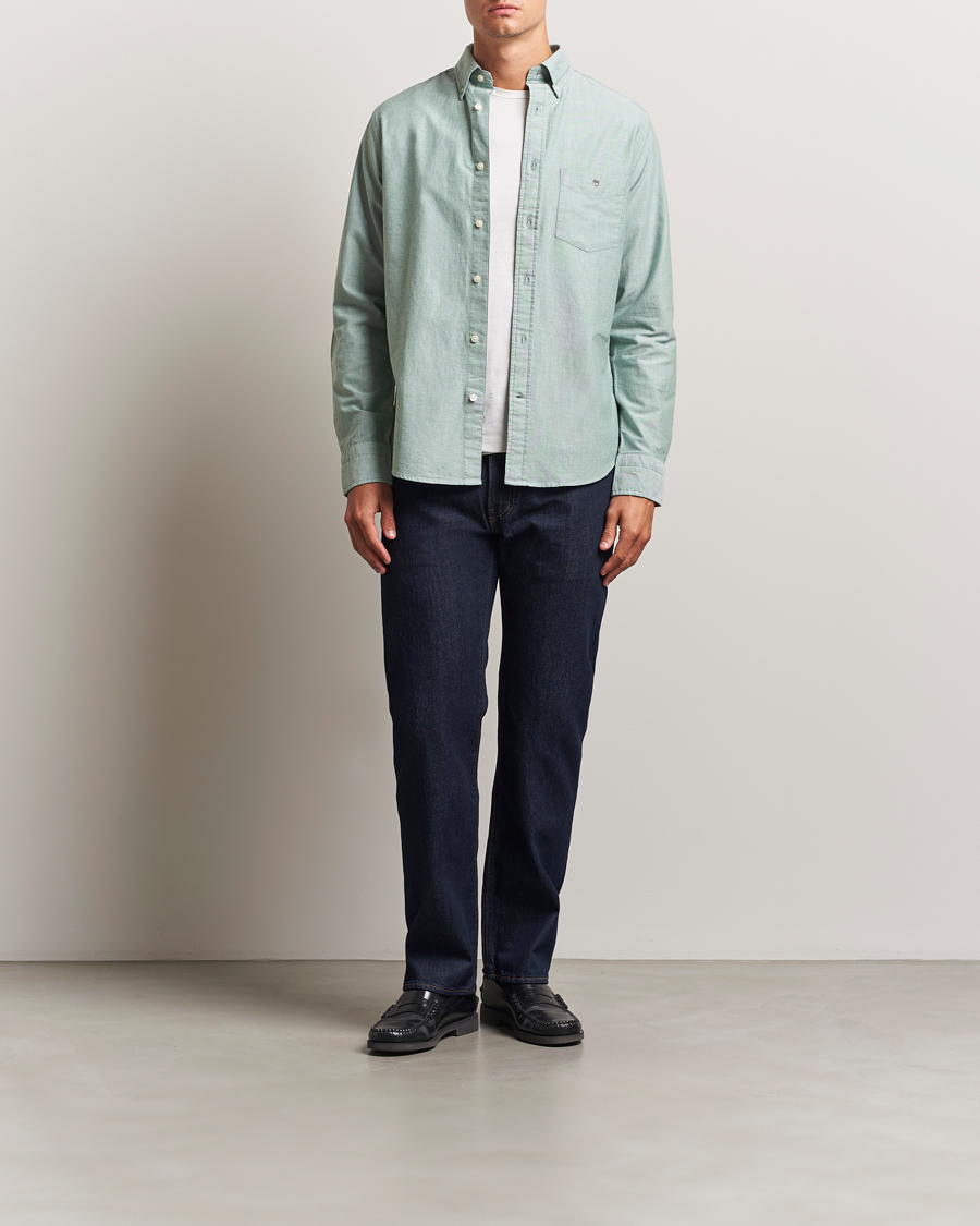 Uomini | Camicie | Gant | Regluar Fit Classic Oxford Shirt Forest Green