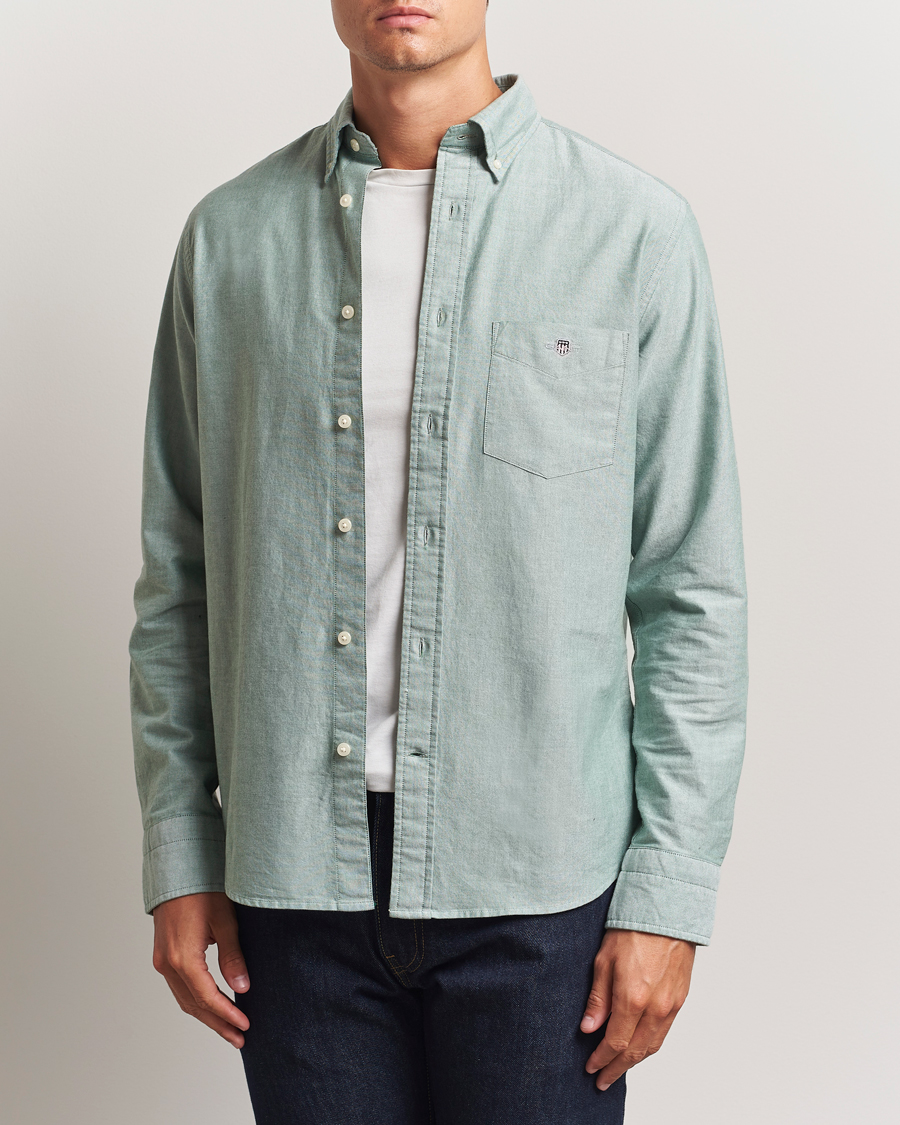 Uomini | Camicie | Gant | Regluar Fit Classic Oxford Shirt Forest Green