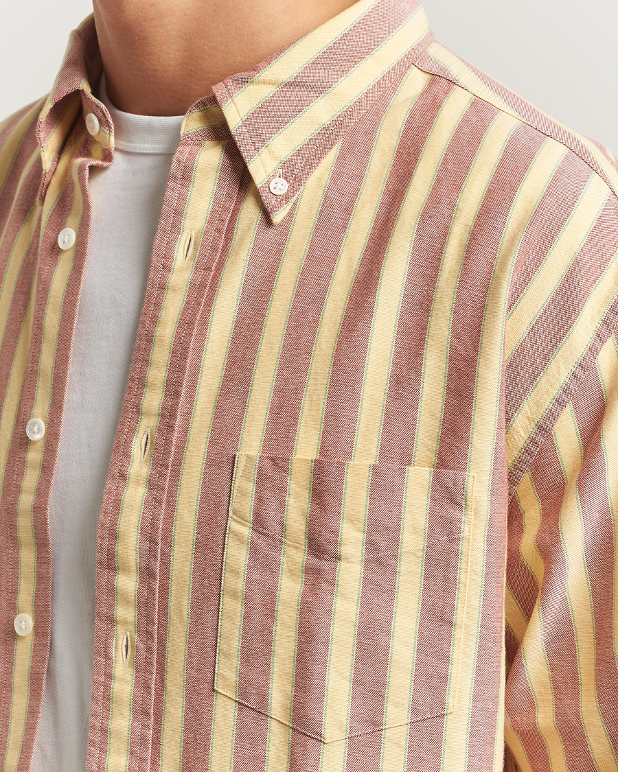 Uomini | Camicie | GANT | Relaxed Fit Striped Heritage Oxford Shirt Modern Rust