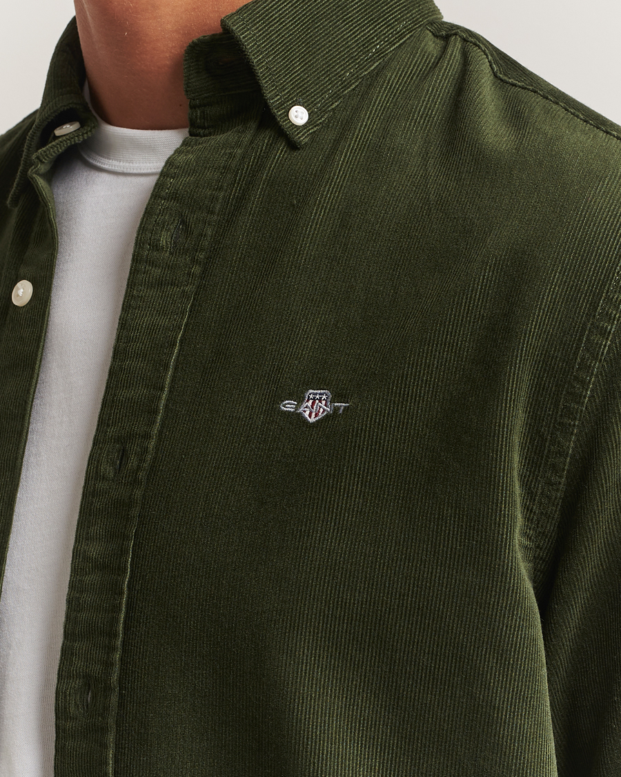 Uomini | Camicie | GANT | Regular Fit Corduroy Shirt Country Green