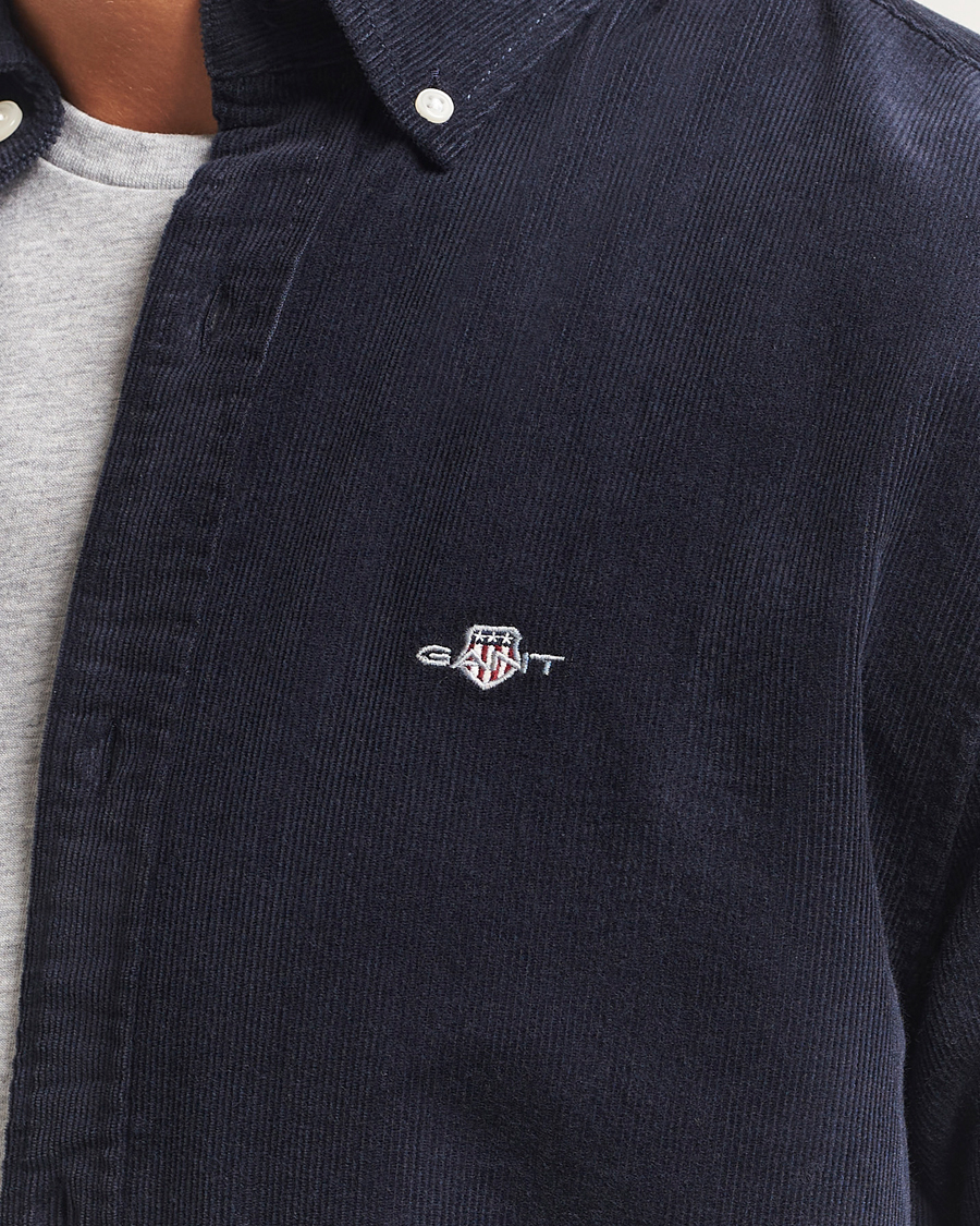 Uomini | Camicie | Gant | Regular Fit Corduroy Shirt Evening Blue