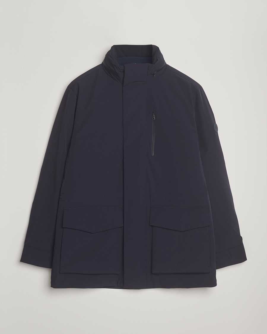 Uomini | Giacche | Gant | Double Mid Length Field Jacket Evening Blue