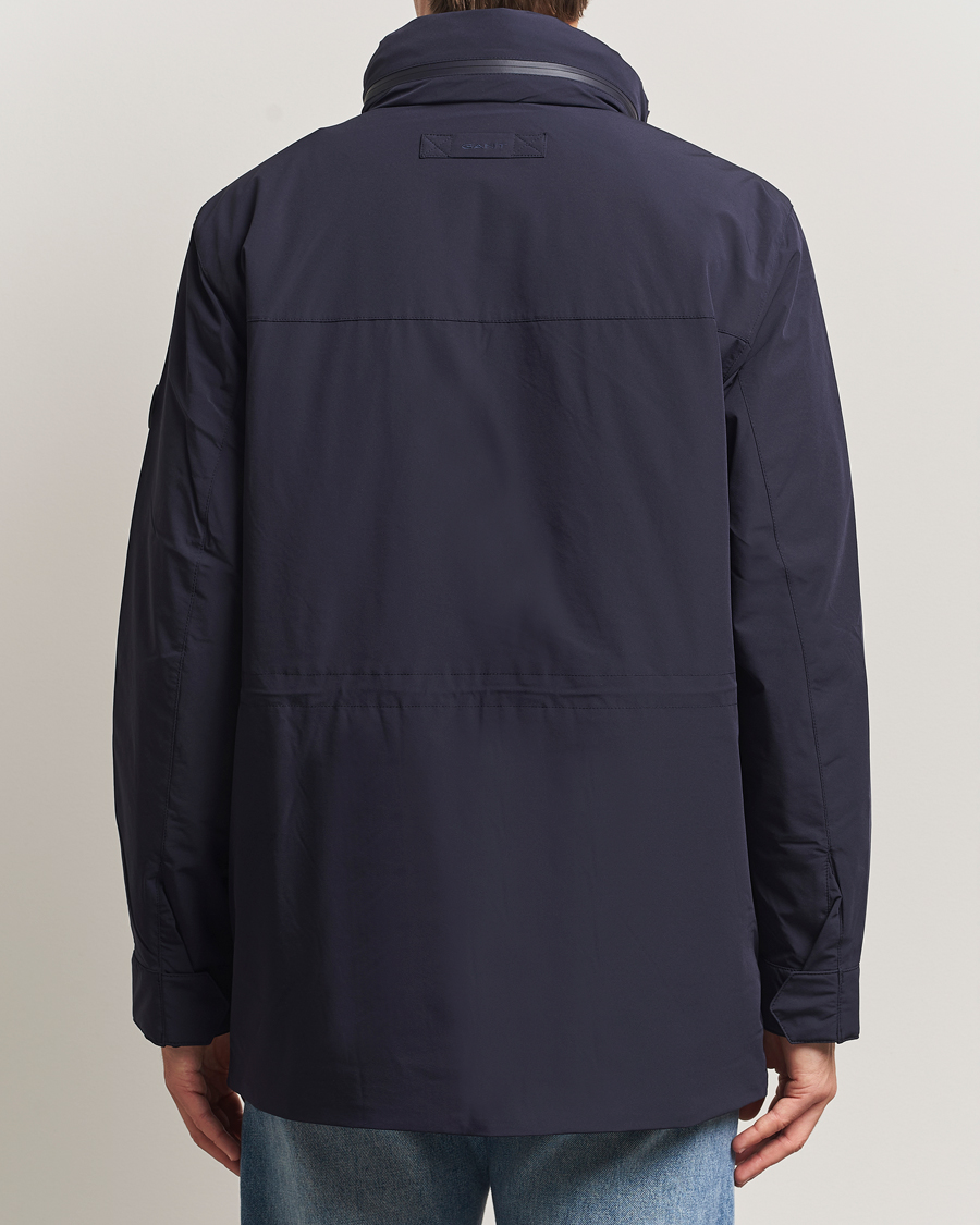 Uomini | Giacche | Gant | Double Mid Length Field Jacket Evening Blue
