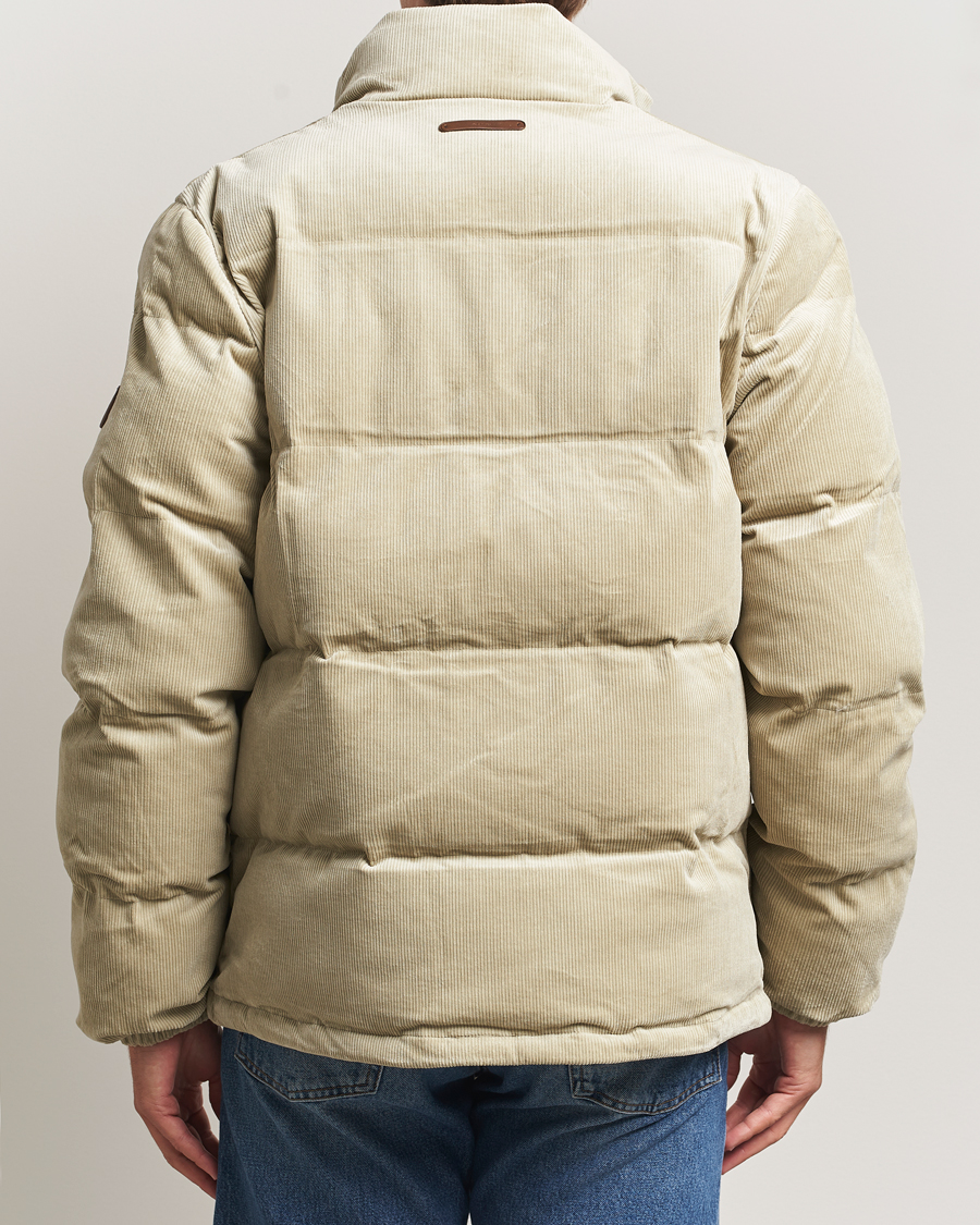 Uomini | Giacche | Gant | Corduroy Down Puffer Jacker Greige