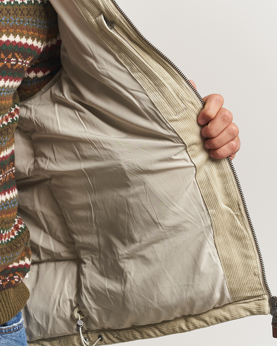 Uomini | Giacche | Gant | Corduroy Down Puffer Jacker Greige