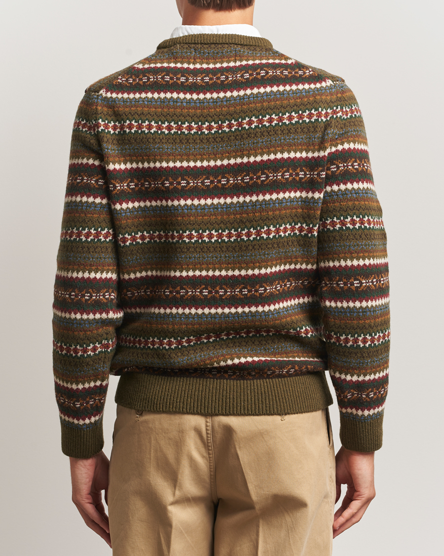 Uomini | Maglieria | Gant | Fair Isle Knitted Crew Neck Sweater Country Green