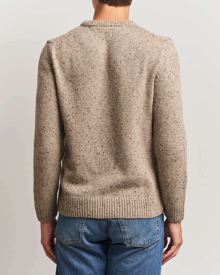 Uomini | Maglieria | Gant | Neps Wool Crew Neck Sand Melange