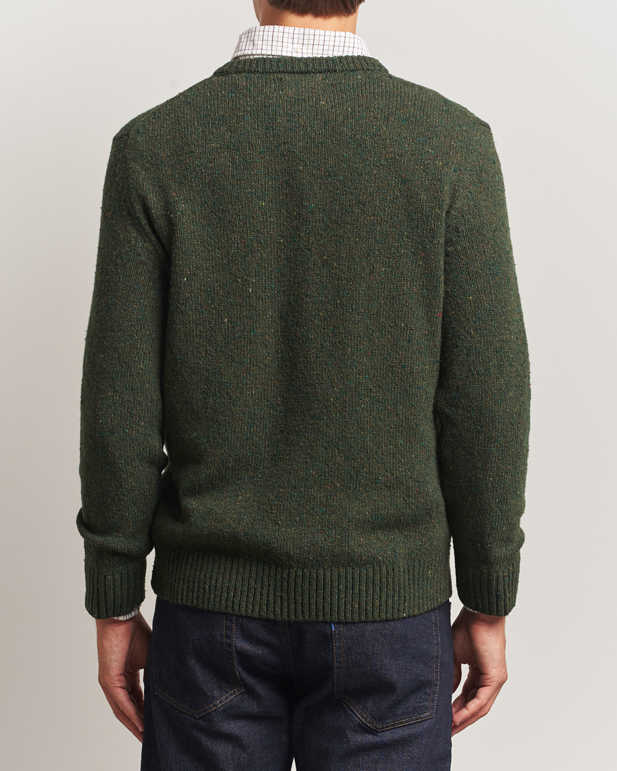 Uomini | Maglieria | GANT | Neps Wool Crew Neck Country Green