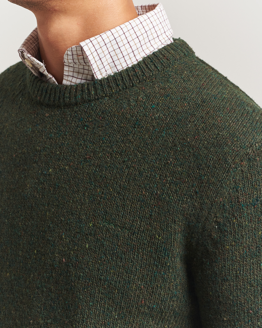 Uomini | Maglieria | GANT | Neps Wool Crew Neck Country Green