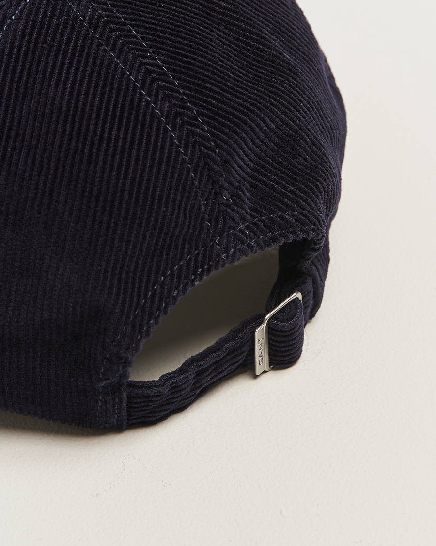 Uomini | GANT G Badge Corduroy Cap Evening Blue | GANT | G Badge Corduroy Cap Evening Blue