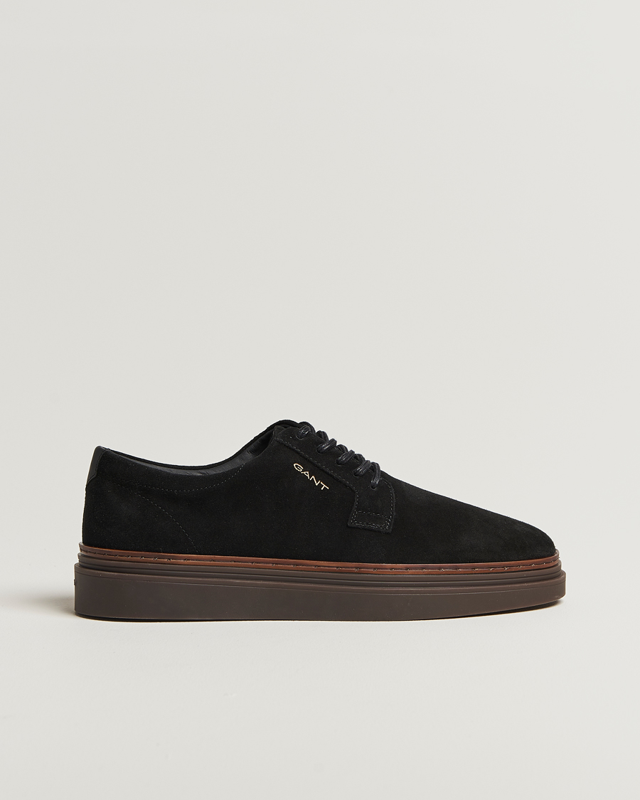 Uomini | GANT Kinzoon Suede Derby Sneaker Black | GANT | Kinzoon Suede Derby Sneaker Black