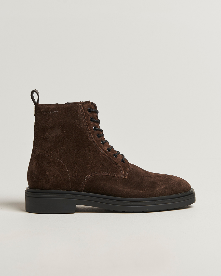 Uomini | Stivali | Gant | Boggar Suede Boot Espresso Brown