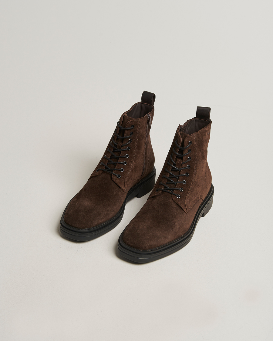Uomini | Stivali | Gant | Boggar Suede Boot Espresso Brown