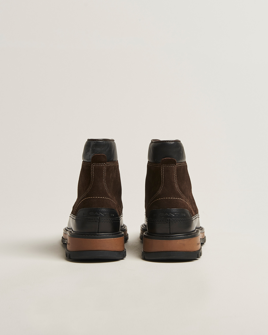 Uomini | Stivali | Gant | Clafton Felt Lined Suede Boot Dark Brown