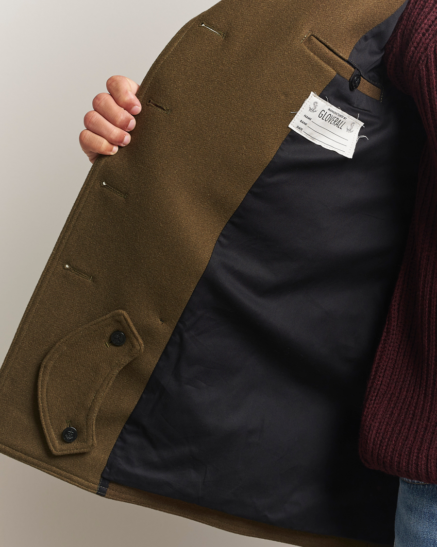 Uomini | Giacche | Gloverall | Churchill Reefer Peacoat Loden Green