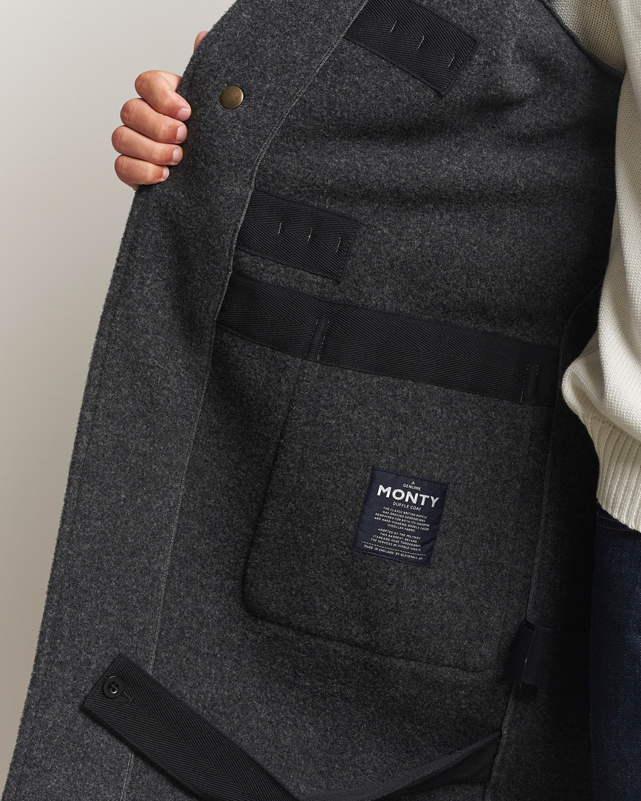 Uomini | Giacche | Gloverall | 575 Monty Original Duffle Coat Charcoal