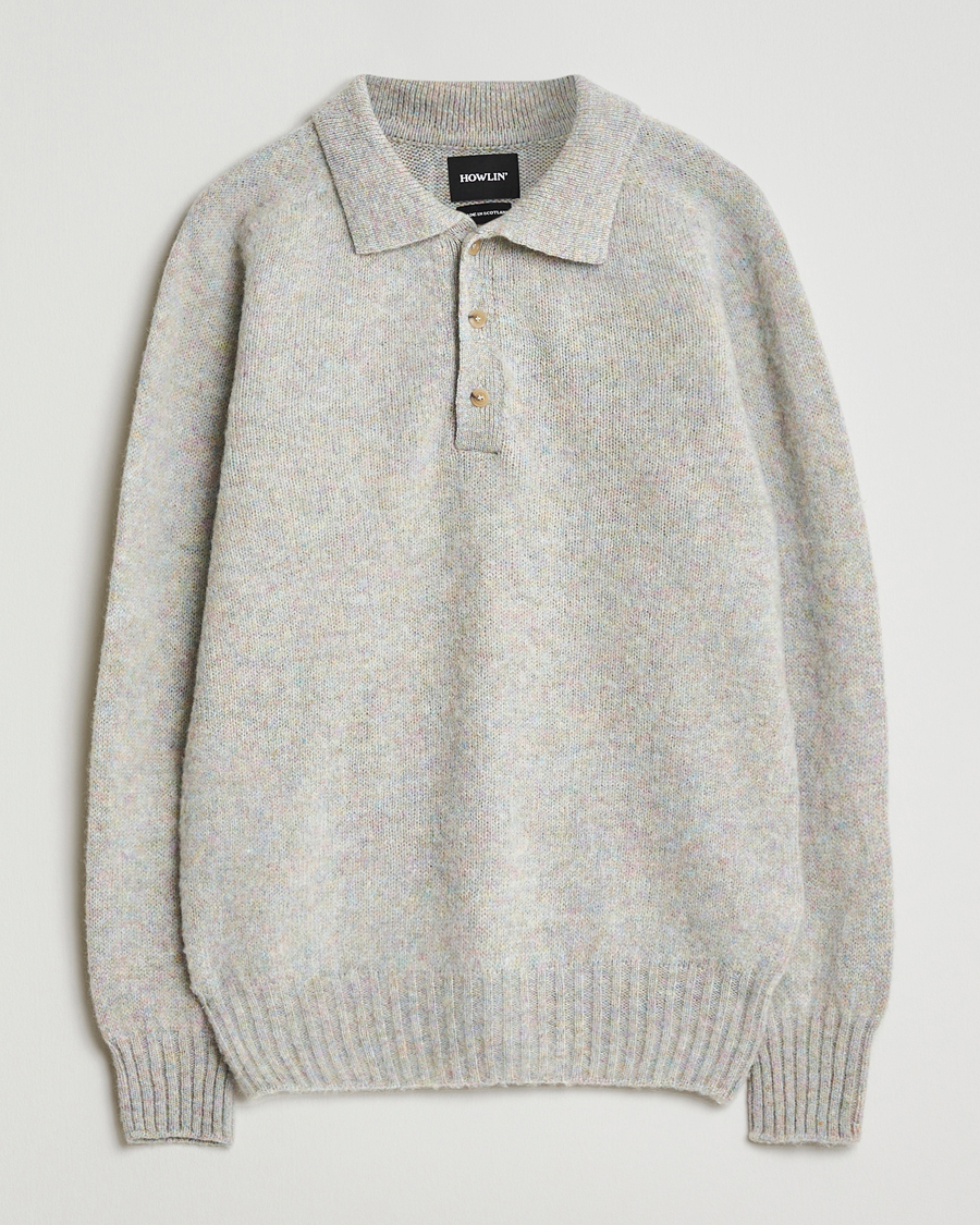 Uomini | Maglieria | Howlin' | Brushed Wool Polo Galaxy