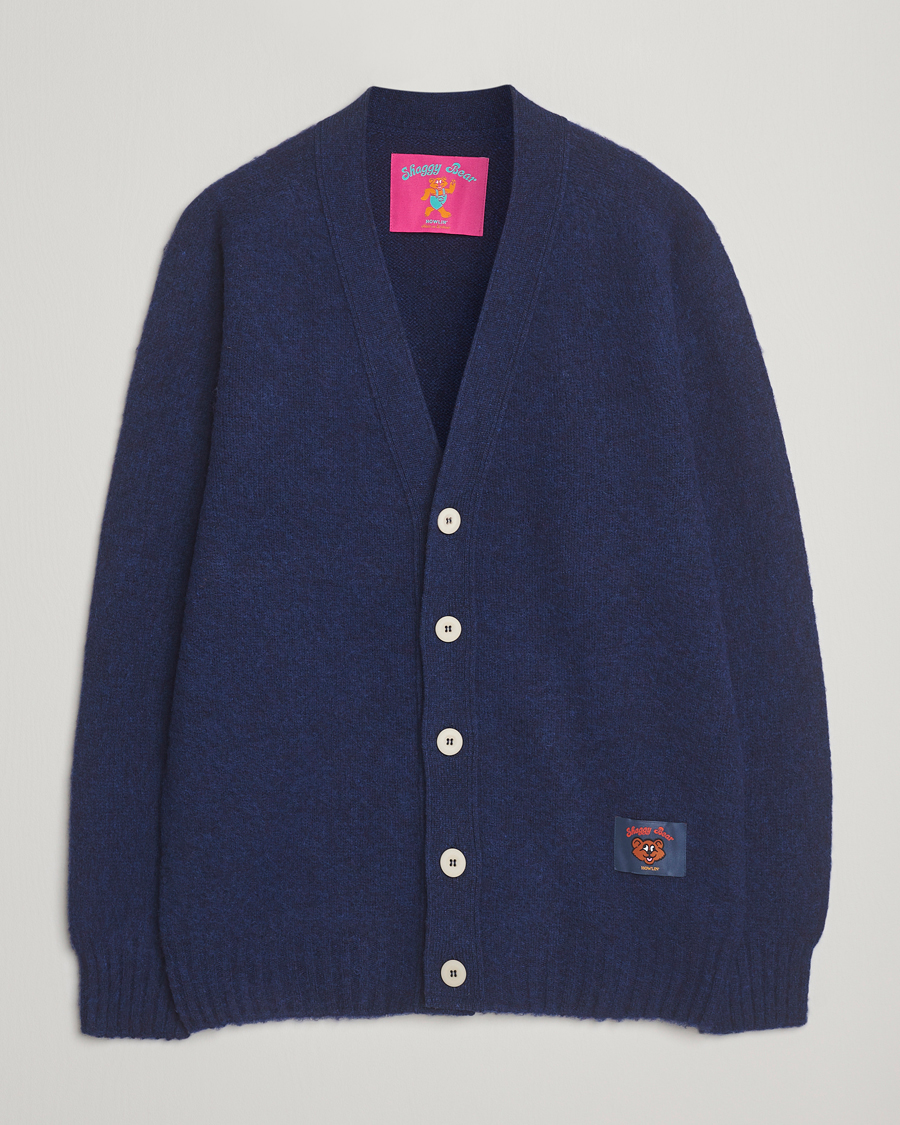 Uomini | Maglieria | Howlin' | Shaggy Bear Cardigan Magic Blue