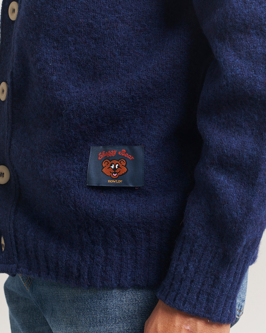 Uomini | Maglieria | Howlin' | Shaggy Bear Cardigan Magic Blue