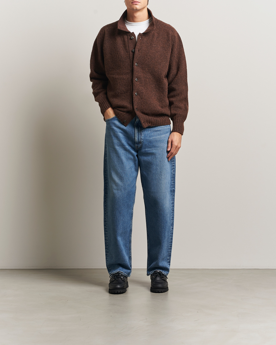 Uomini | Maglieria | Howlin' | Brushed Wool Cardigan Brownish
