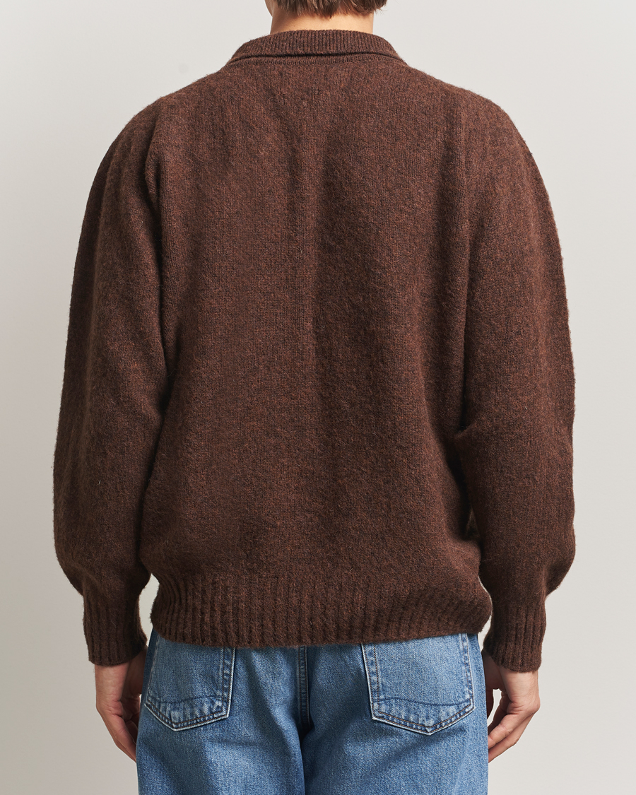 Uomini | Maglieria | Howlin' | Brushed Wool Cardigan Brownish