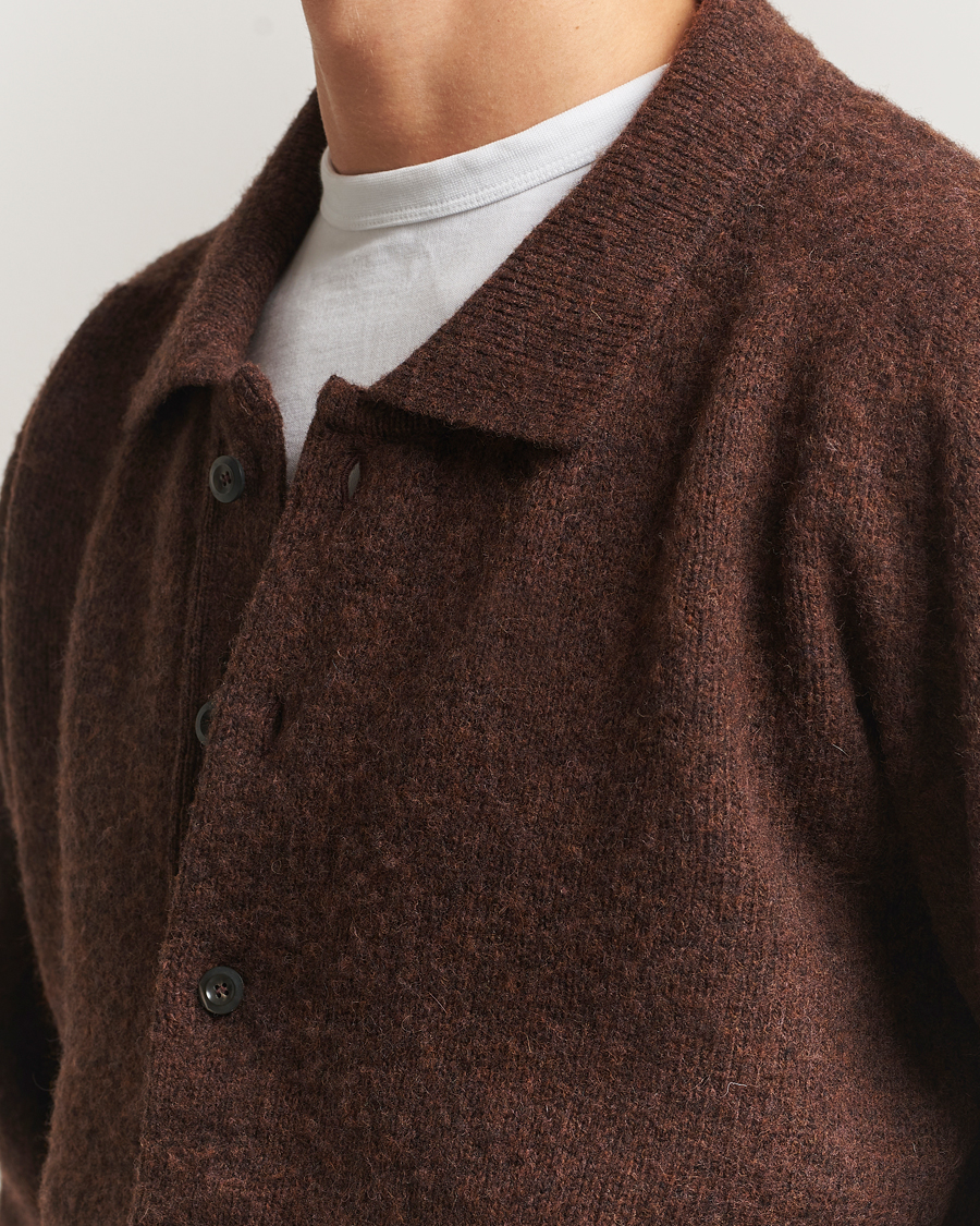 Uomini | Maglieria | Howlin' | Brushed Wool Cardigan Brownish