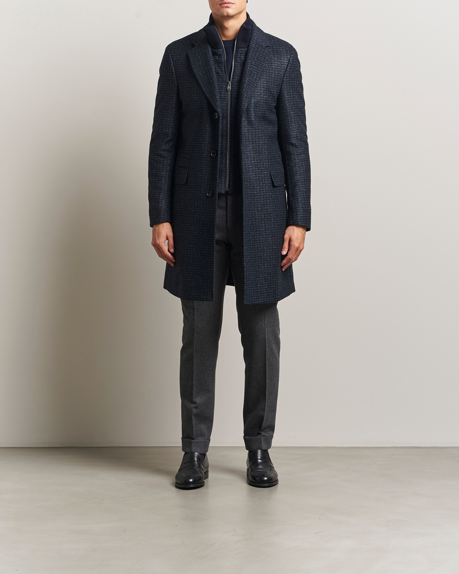 Uomini | Giacche | BOSS BLACK | Hyde Wool Bib Coat Dark Blue