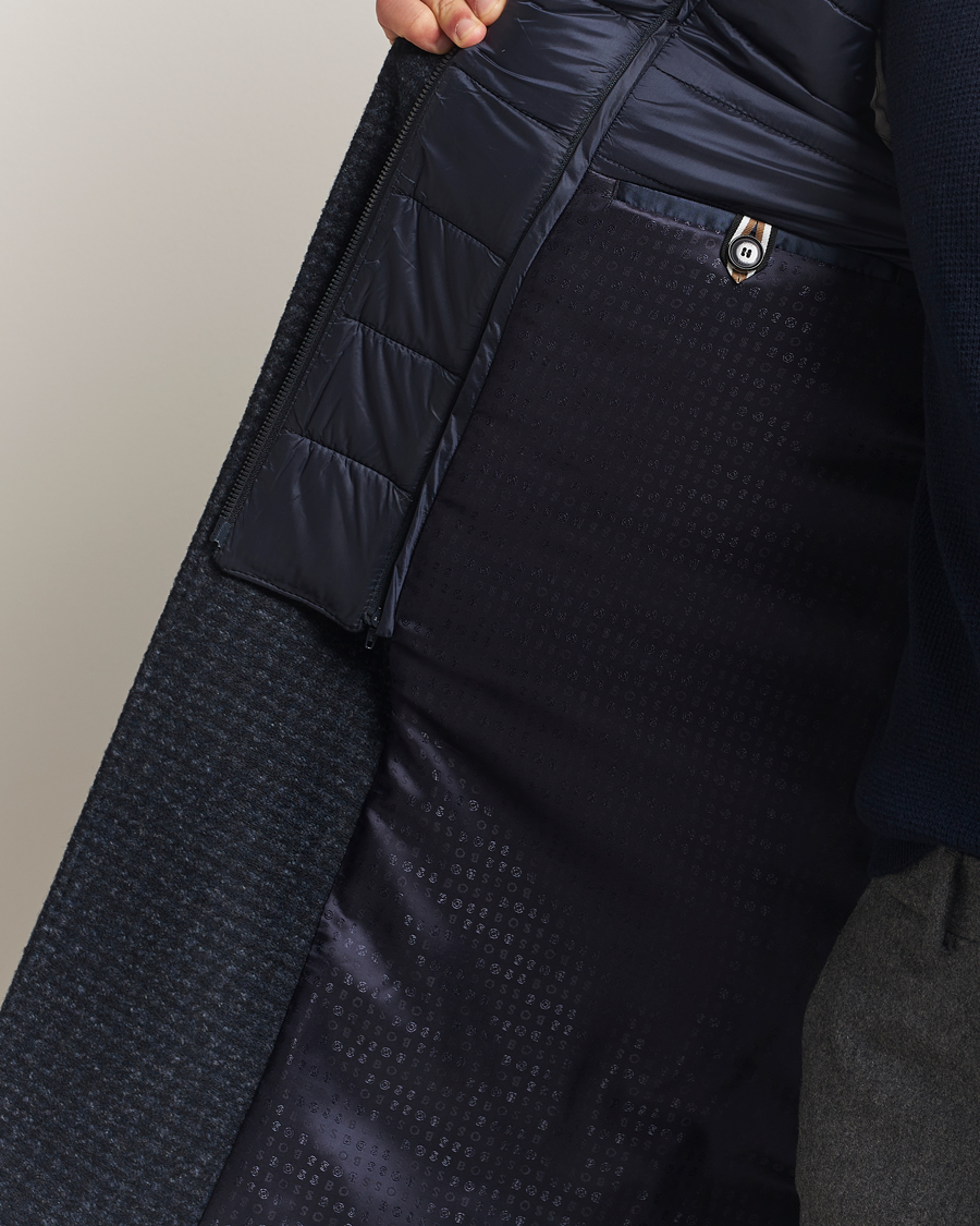 Uomini | Giacche | BOSS BLACK | Hyde Wool Bib Coat Dark Blue