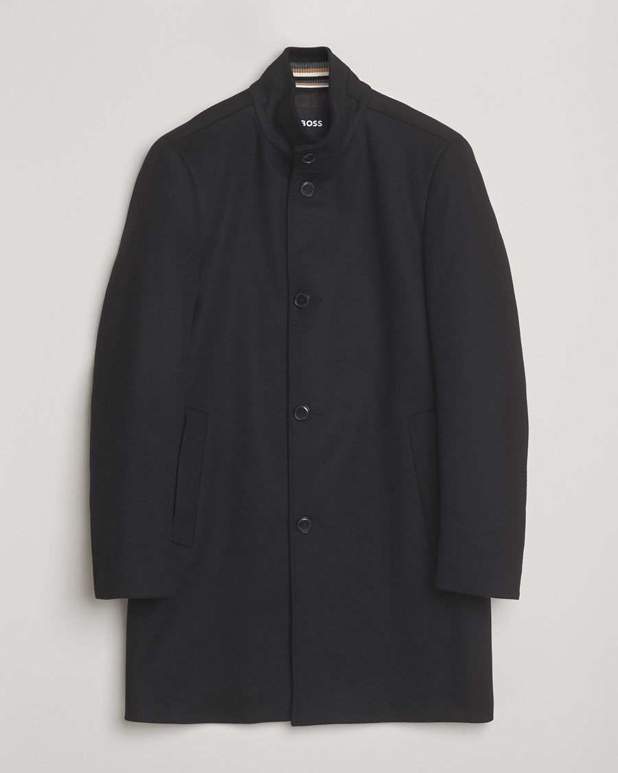 Uomini | Giacche | BOSS BLACK | Hyde Stand Up Collar Coat Black