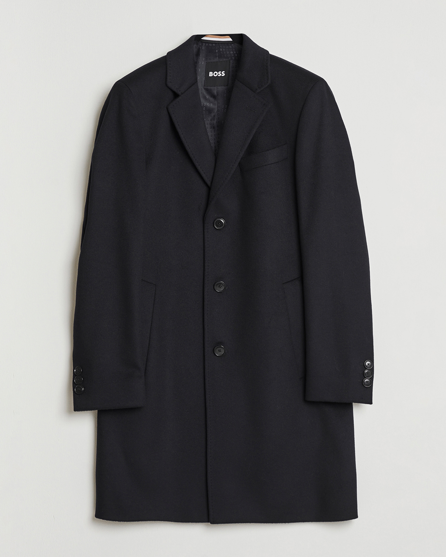 Uomini | Giacche | BOSS BLACK | Hyde Wool Coat Black
