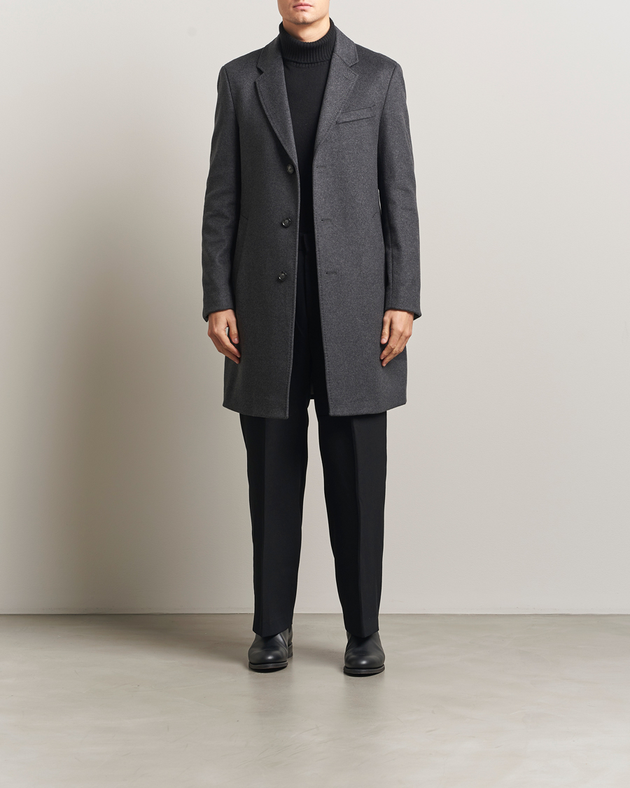 Uomini | Giacche | BOSS BLACK | Hyde Wool Coat Medium Grey
