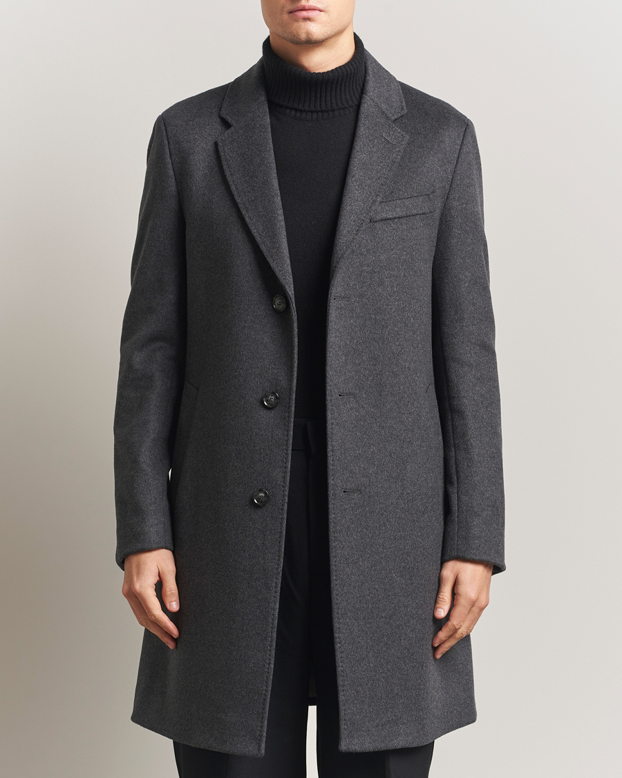 Uomini | Giacche | BOSS BLACK | Hyde Wool Coat Medium Grey