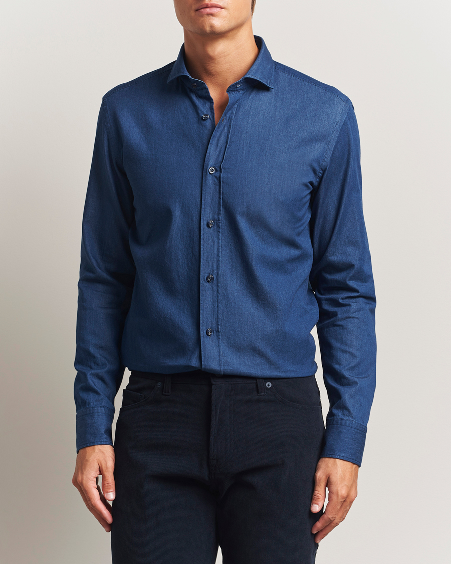 Uomini | Camicie | BOSS BLACK | Hank Denim Shirt Navy