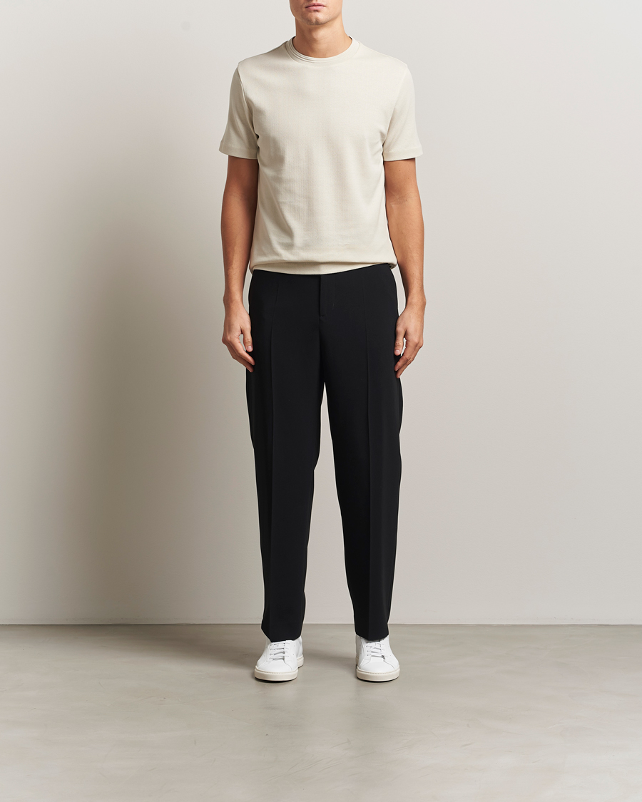 Uomini | T-shirt | BOSS BLACK | Thompson Structured Crew Neck T-Shirt Open White