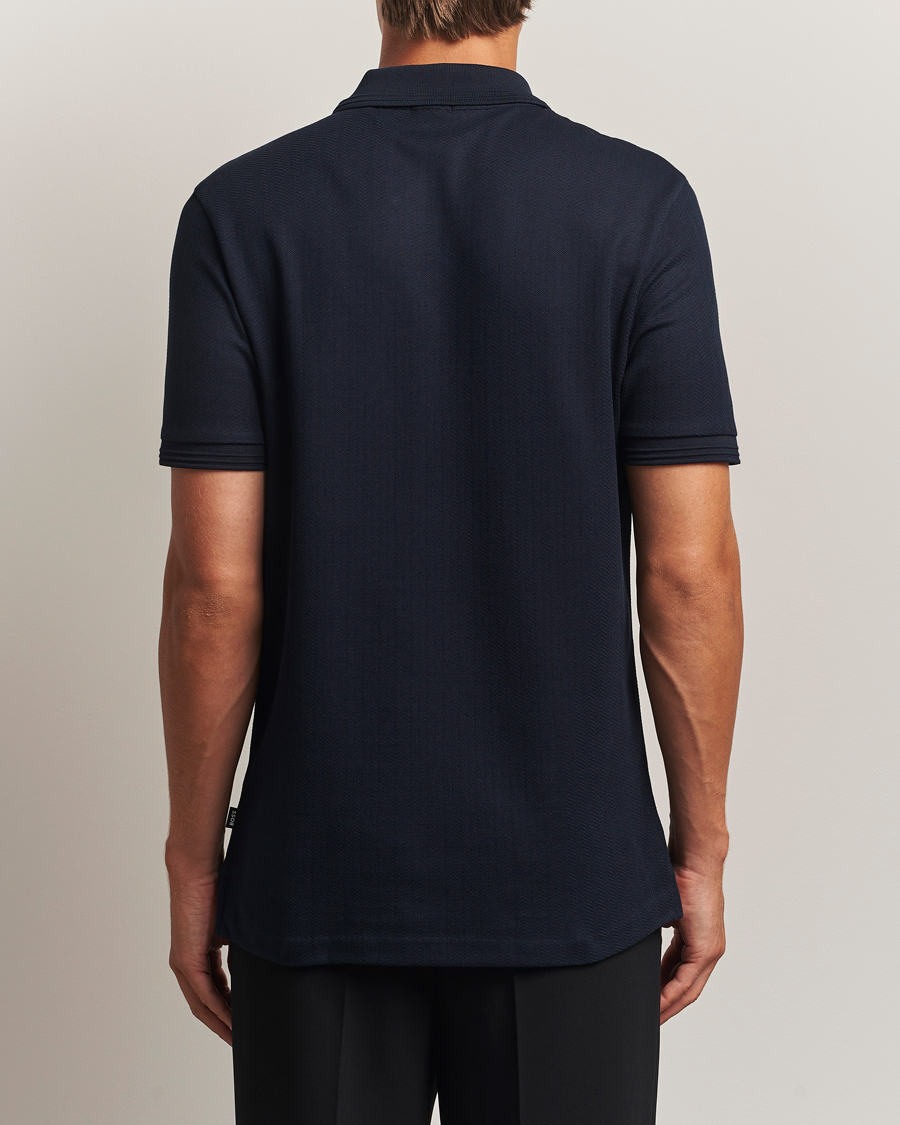 Uomini | Polo | BOSS BLACK | Parlay Structured Polo Dark Blue