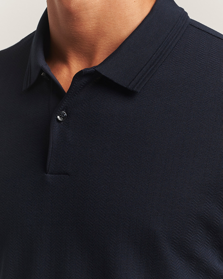 Uomini | Polo | BOSS BLACK | Parlay Structured Polo Dark Blue