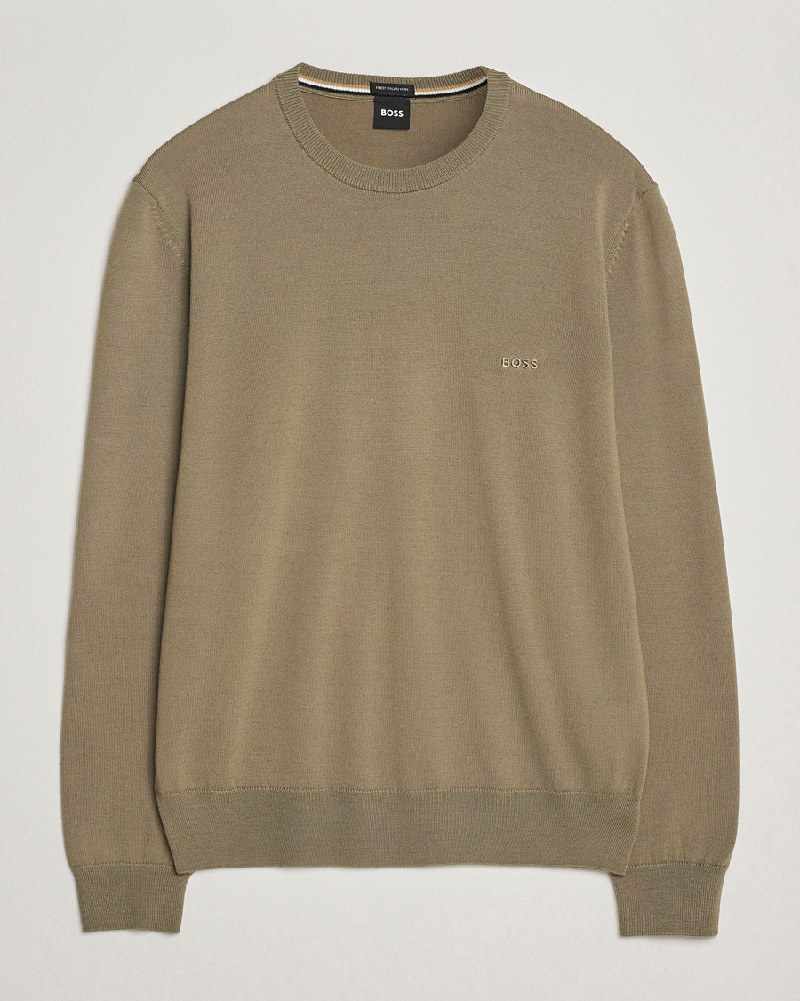 Uomini | Maglieria | BOSS BLACK | Botto Merino Knitted Pullover Open Brown