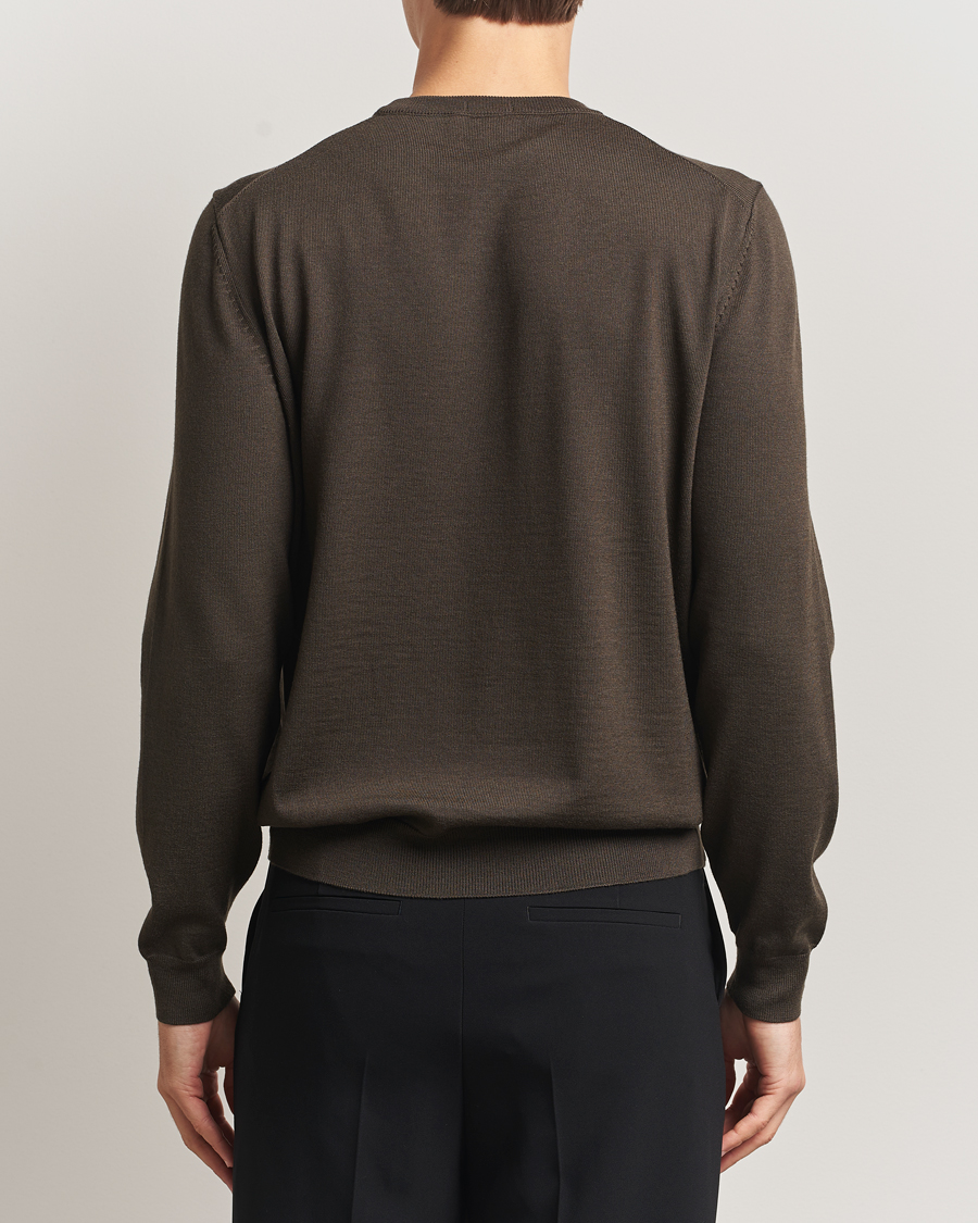 Uomini | Maglieria | BOSS BLACK | Botto Merino Knitted Pullover Open Green