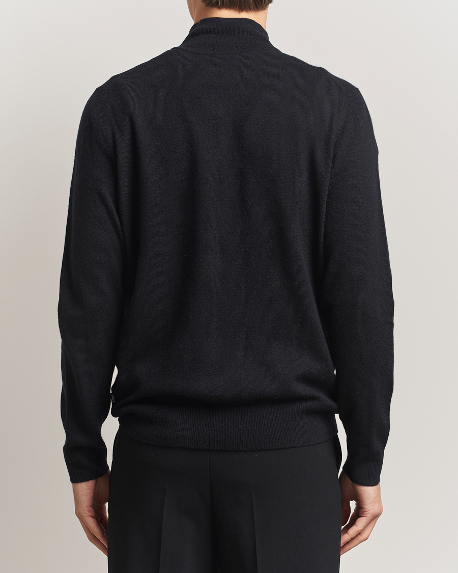 Uomini | Maglieria | BOSS BLACK | Hemarlo Wool/Cashmere Half Zip Black