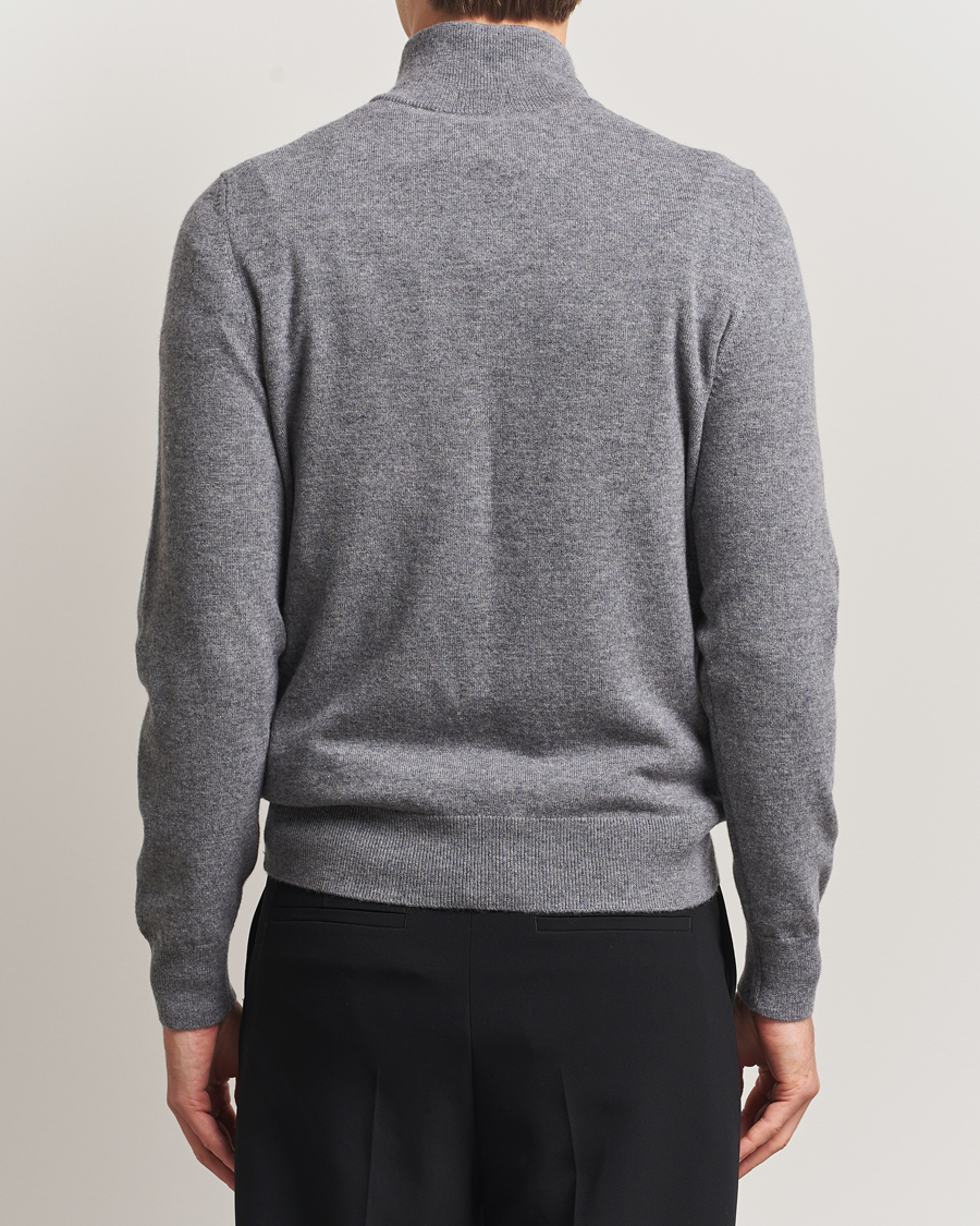 Uomini | Maglieria | BOSS BLACK | Hemarlo Wool/Cashmere Half Zip Medium Grey