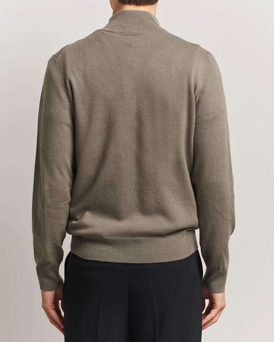 Uomini | Maglieria | BOSS BLACK | Hemarlo Wool/Cashmere Half Zip Open Brown